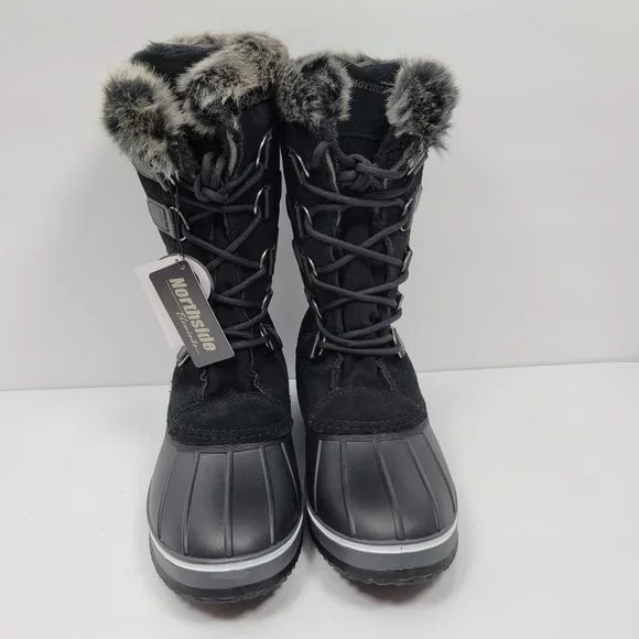 Northside Katsura Womens Insulated Waterproof 3M Black Snow Boots US Size 10 NWT - Picture 5 of 12